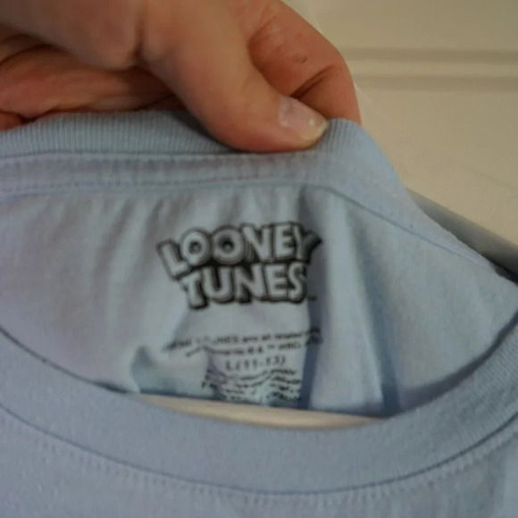 Looney tunes blue Bugs Bunny Tweety bird Sylvester that's all folks top‎ Large - Picture 4 of 6